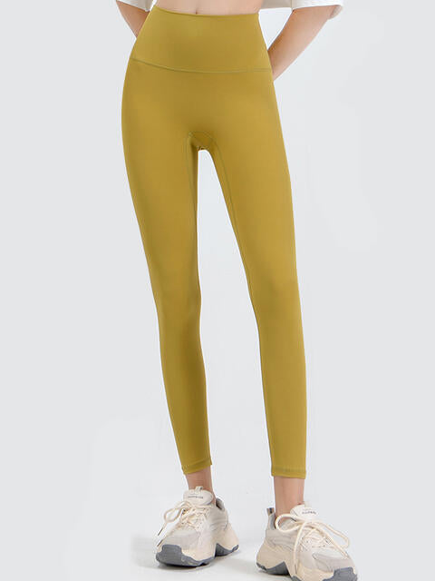 Wide Waistband Sports Leggings in Assorted Colors