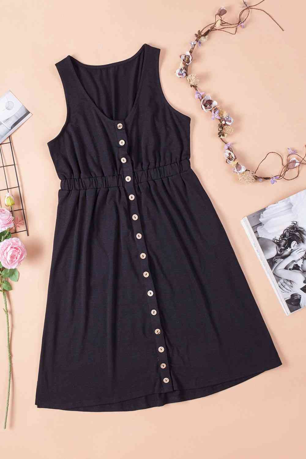 Women's Dana Sleeveless Button Down Mini Magic Dress