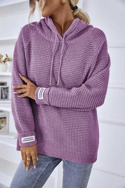 SnuggleTime Drawstring Long Sleeve Hooded Sweater