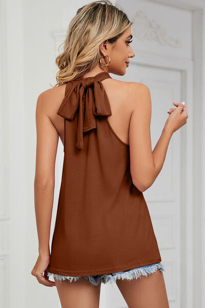 Tied Grecian Neck Tank