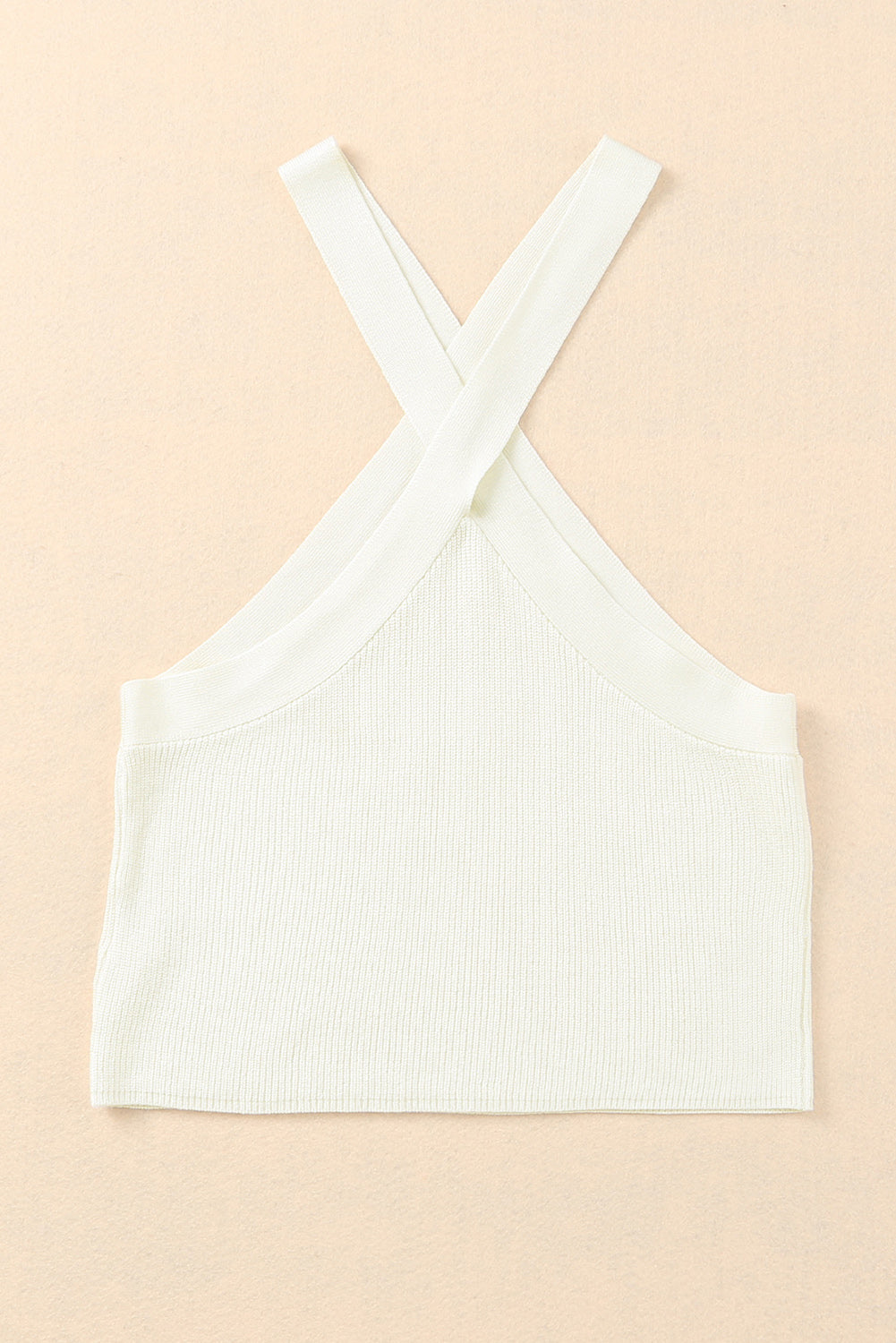 Full Size Ribbed Sleeveless Cropped Top