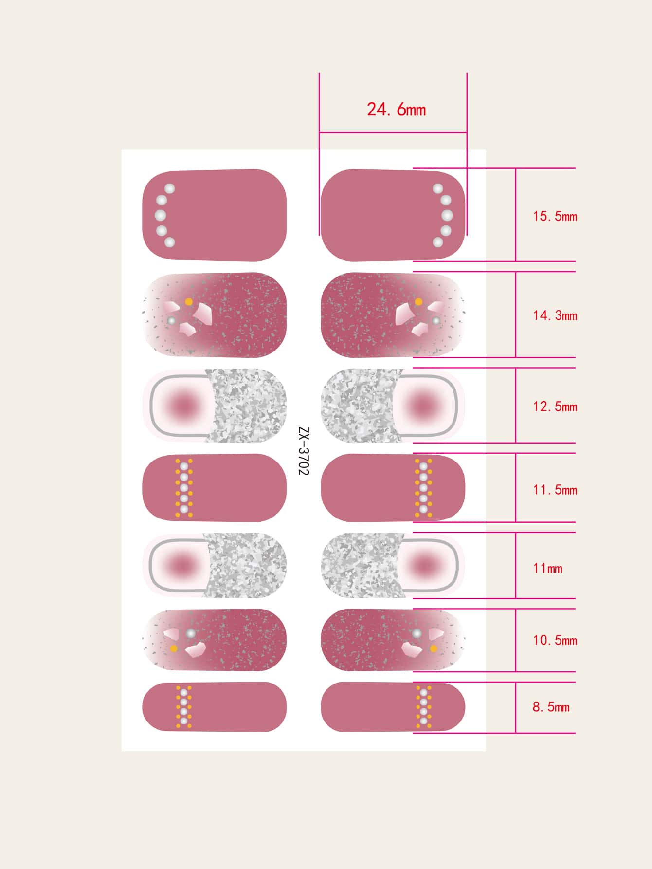 Beauty from Beyond 1 Sheet Glitter Nail Art Sticker & 1 Nail File 🔥