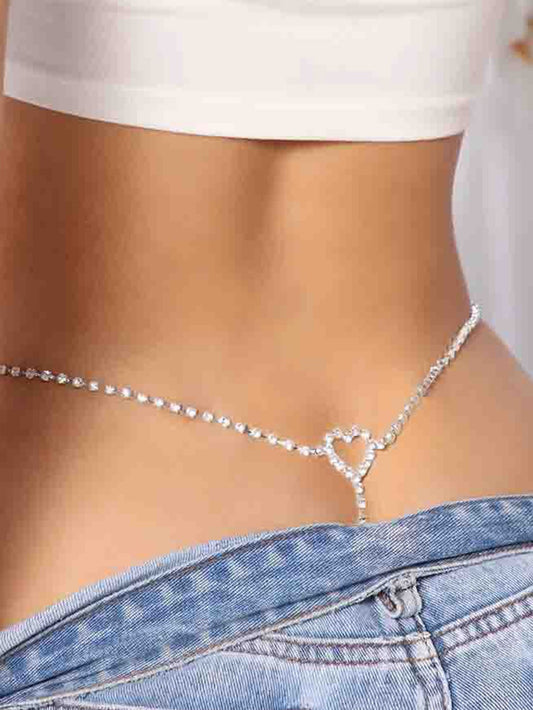 Delicate Sexy Heart Rhinestone Lingerie Body Chain 🔥