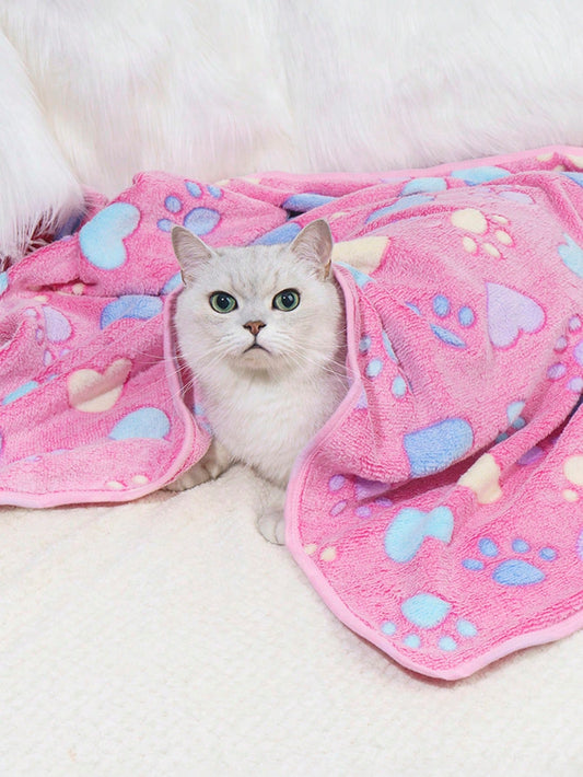 PETCORNER Paw Print Pet Blanket For Dog & Cat for All Seasons 🔥