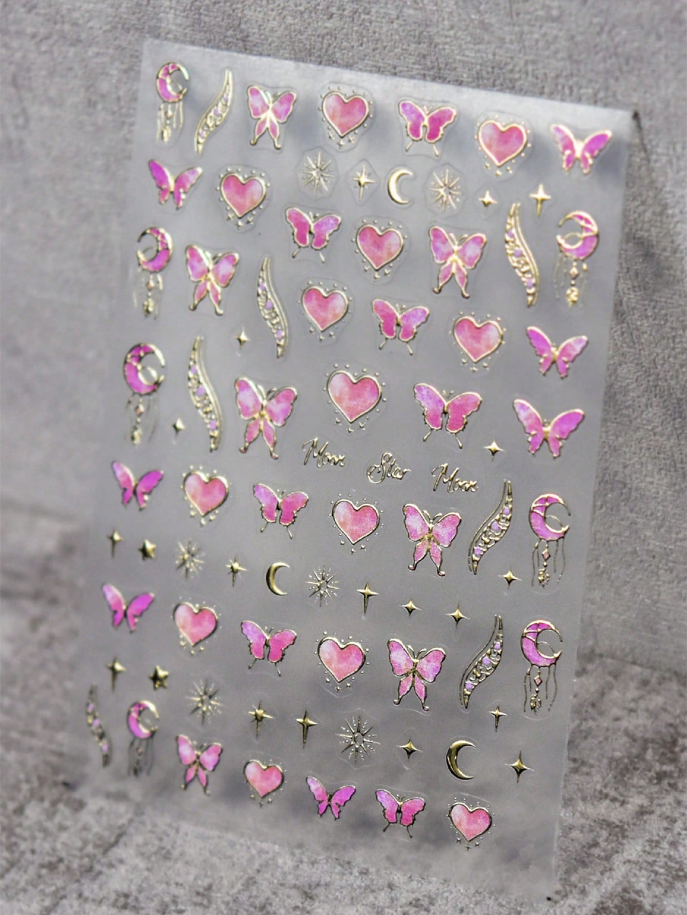 Beauty from Beyond 1 Sheet Butterfly & Moon Pattern Nail Art Sticker Decals 🔥