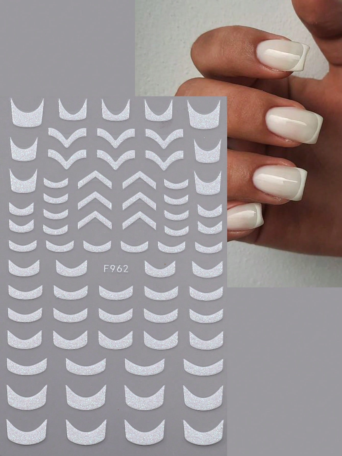 Beauty from Beyond French Manicure Nail Art Stickers, Self-Adhesive Nail Tips Guides for DIY Decoration Stencil Tools🔥