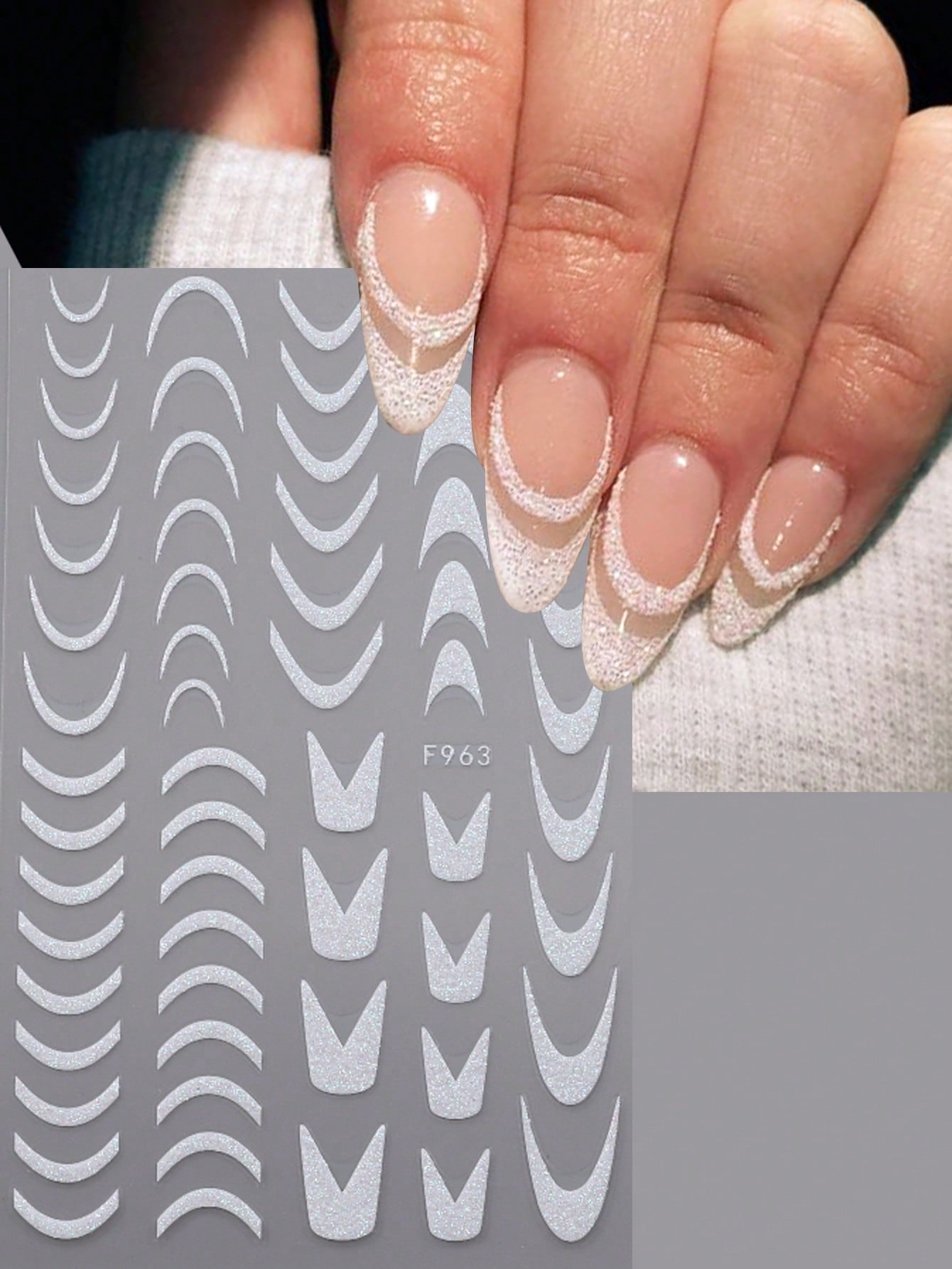Beauty from Beyond French Manicure Nail Art Stickers, Self-Adhesive Nail Tips Guides for DIY Decoration Stencil Tools🔥