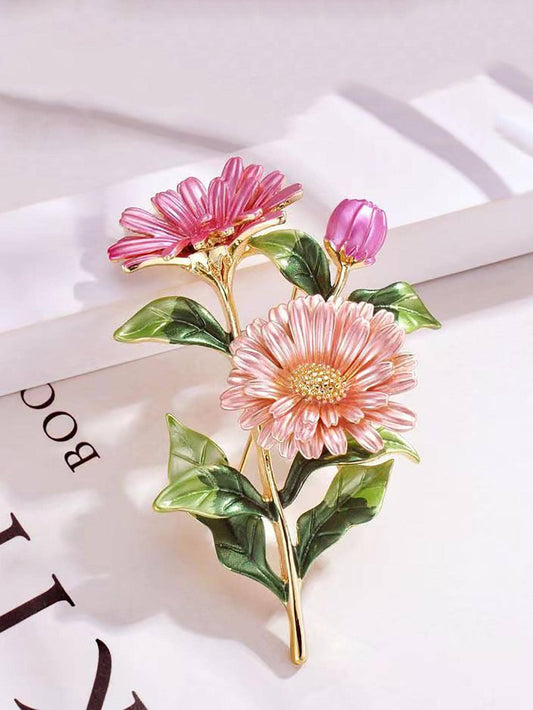 Women's Flower Design Fashion Scarf Pin Brooch For Daily Wear 🔥