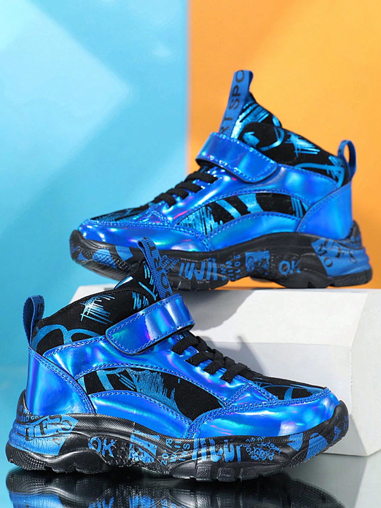 Boys Blue Leisure Fashion Breathable Anti-slip Outdoor Sports Shoes 🔥
