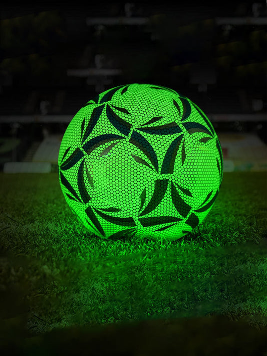 PU Leather Outdoor Sports Fluorescent Green Soccer Ball 💜