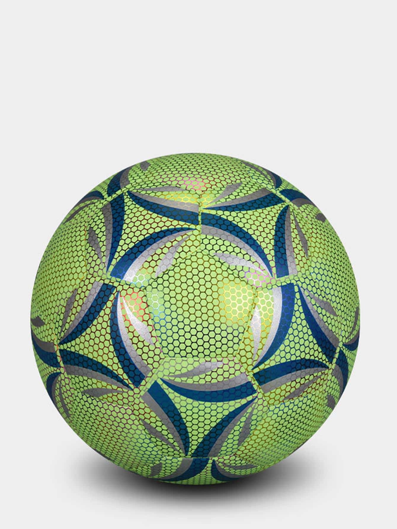 PU Leather Outdoor Sports Fluorescent Green Soccer Ball 💜