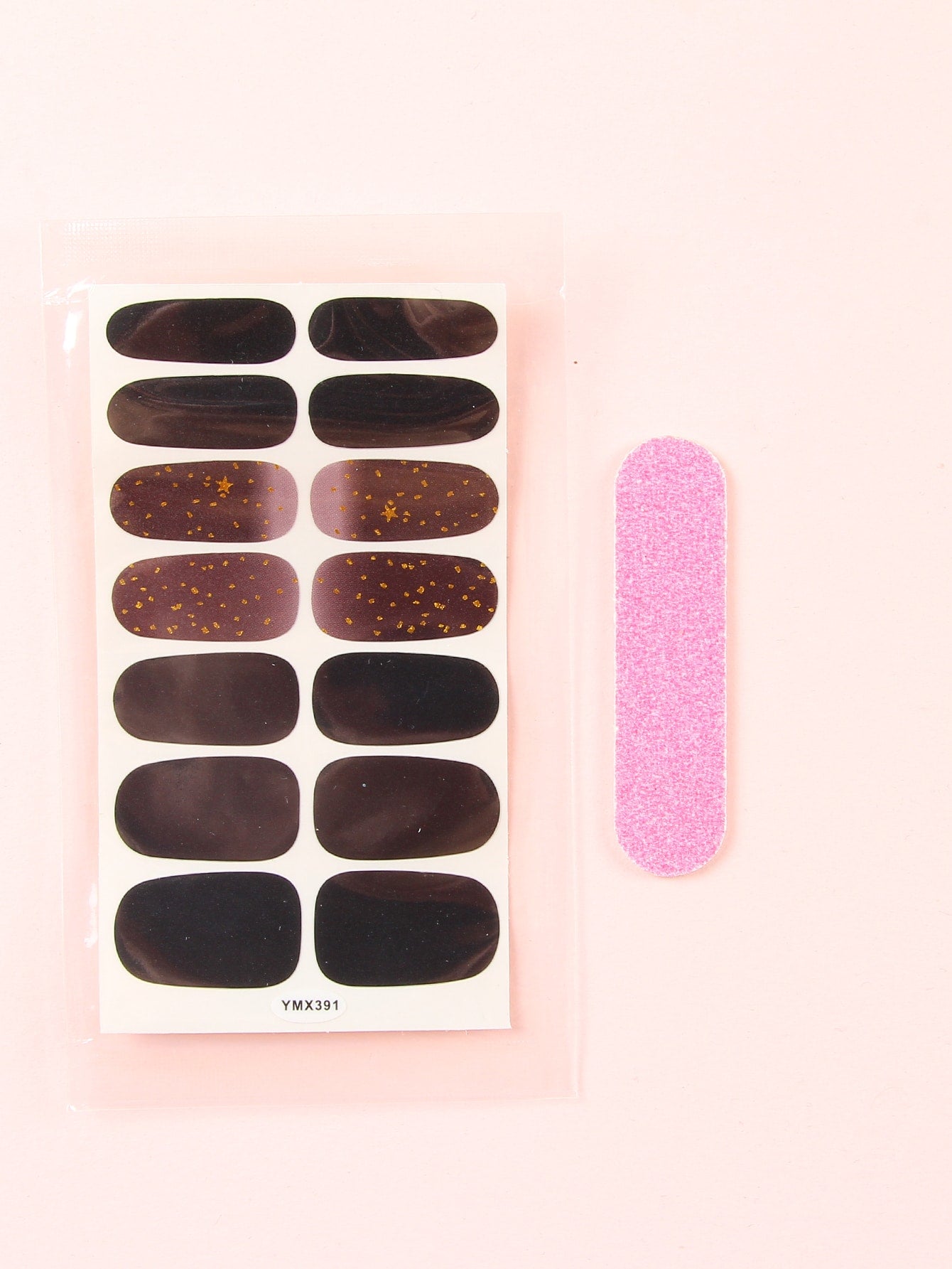 Beauty from Beyond 1 Sheet Black Ombre Nail Stickers & Nail File 🔥