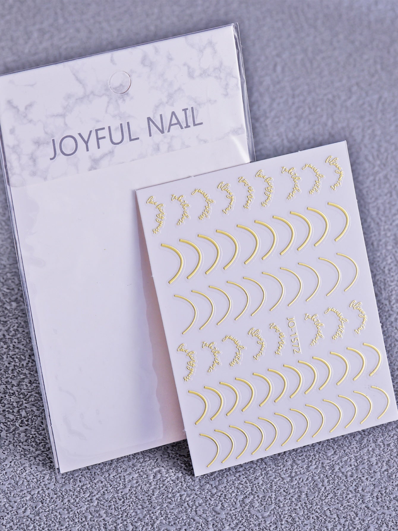 Beauty from Beyond Metallic Halfmoon Nail Sticker, 1 Sheet Golden Line Thorns Curve Stripe Line Decals Nail Art 🔥