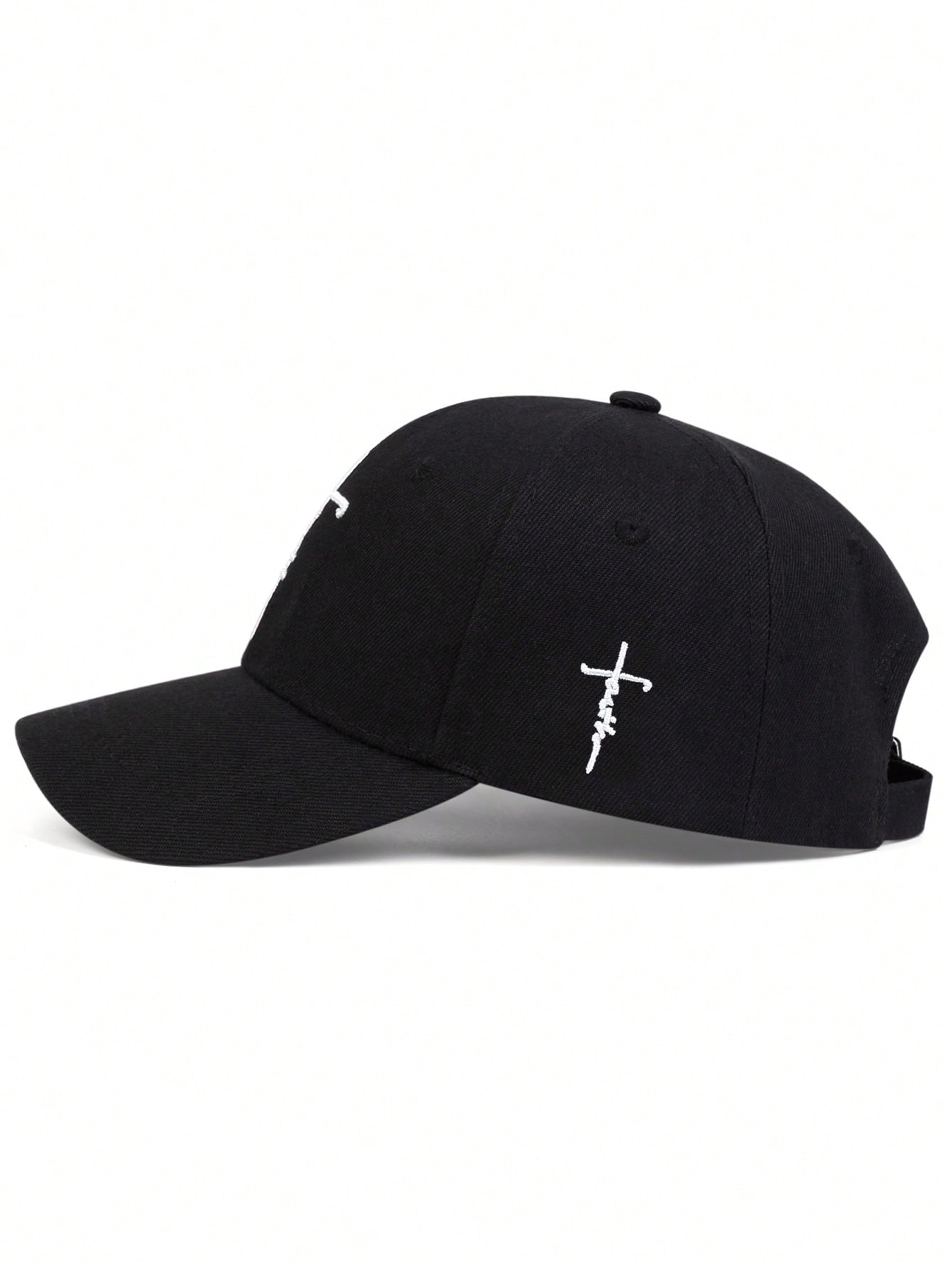Men's Faith Letter Embroidery Baseball Sun-proof Adjustable Cap Hat 💜