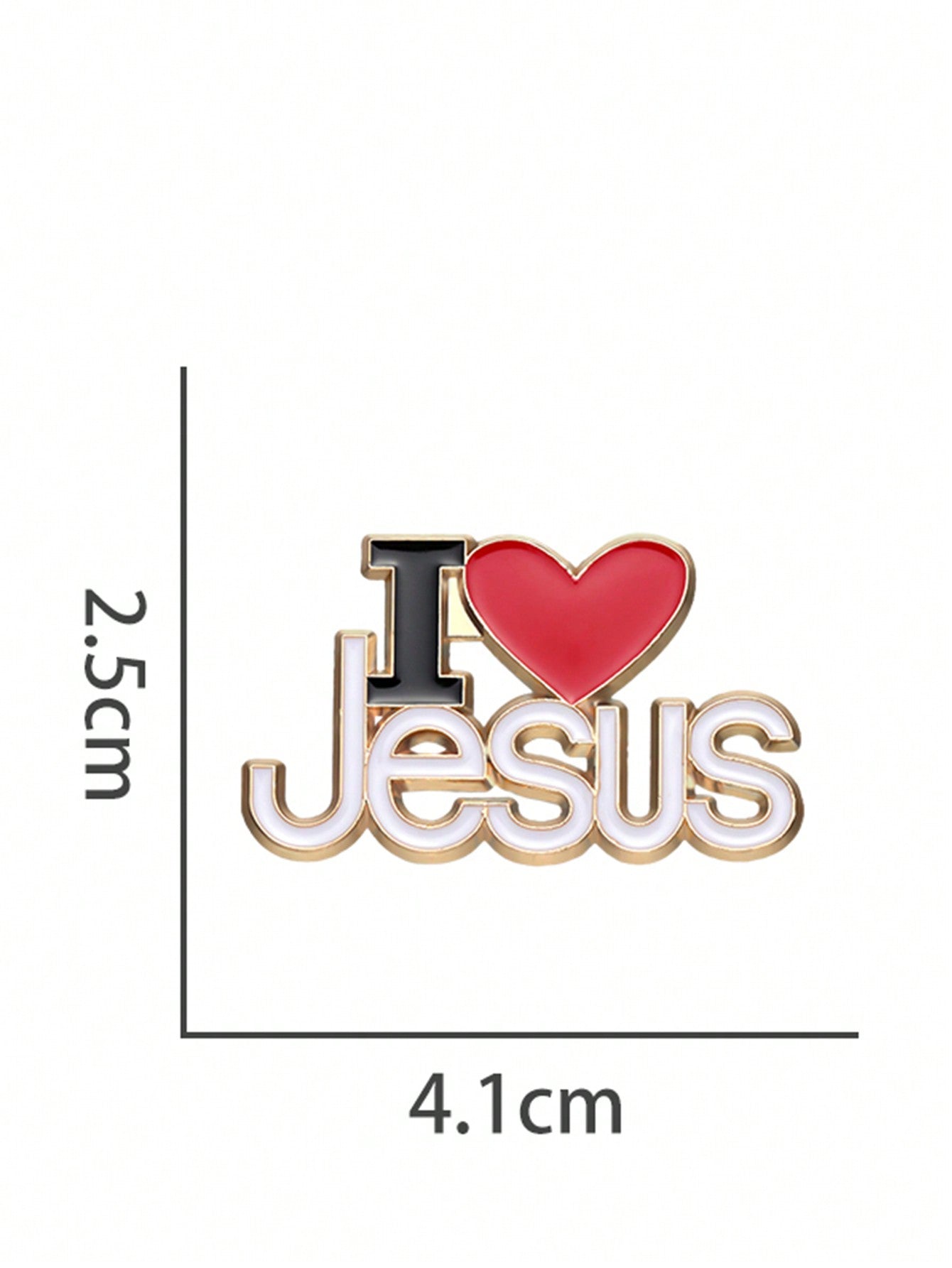 I Love Jesus Enamel Pin, Heart Christian Love Faith 💜