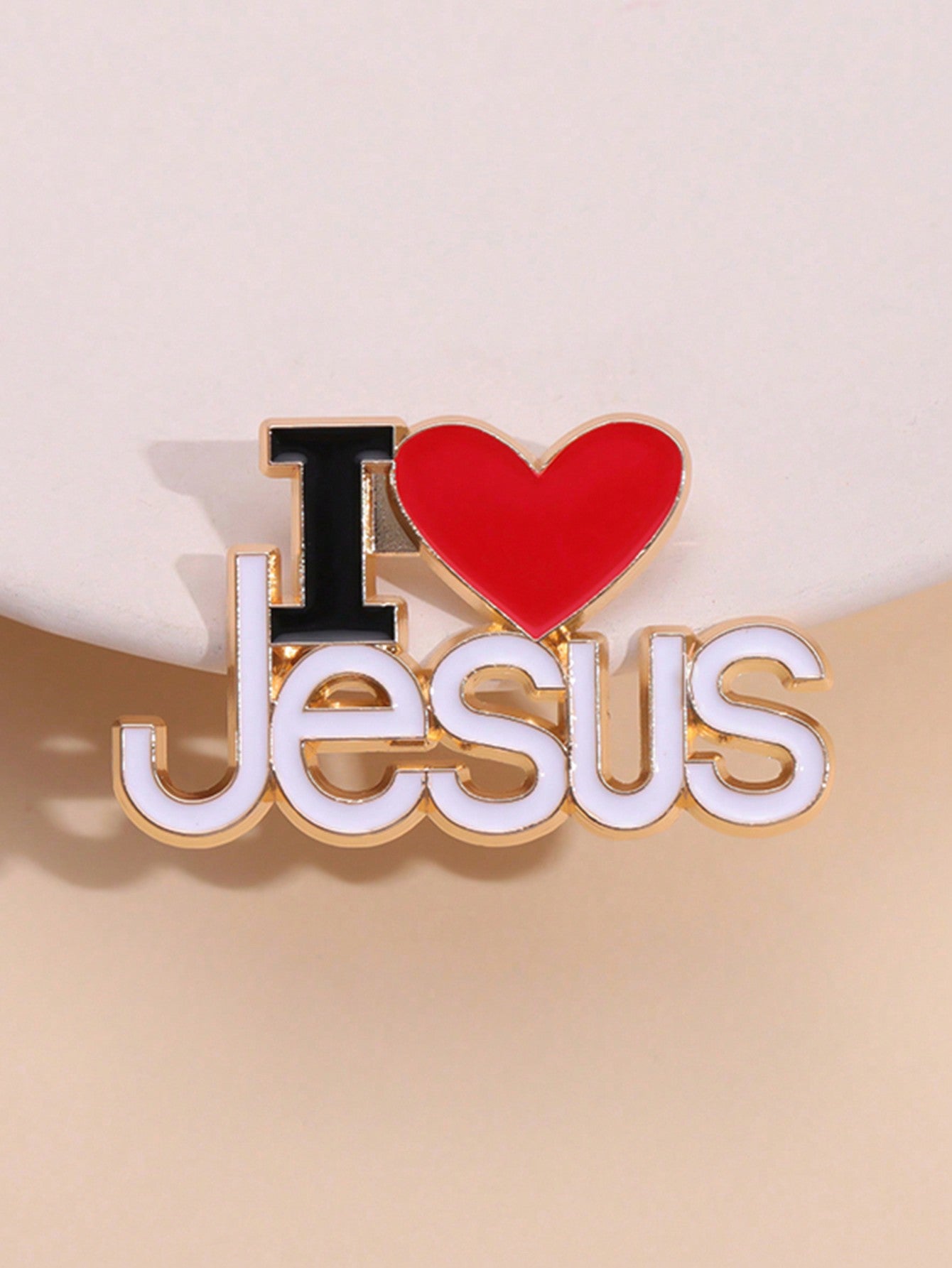 I Love Jesus Enamel Pin, Heart Christian Love Faith 💜