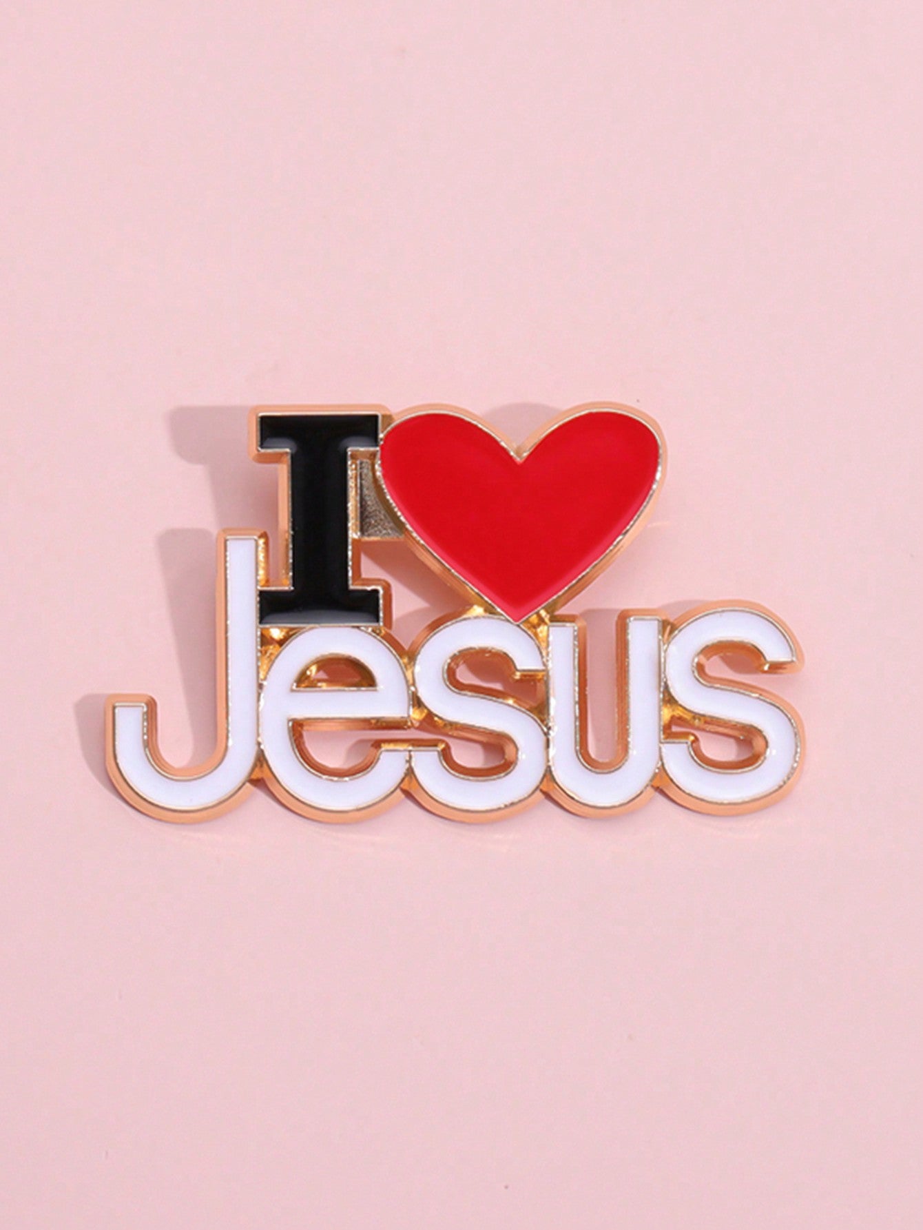 I Love Jesus Enamel Pin, Heart Christian Love Faith 💜