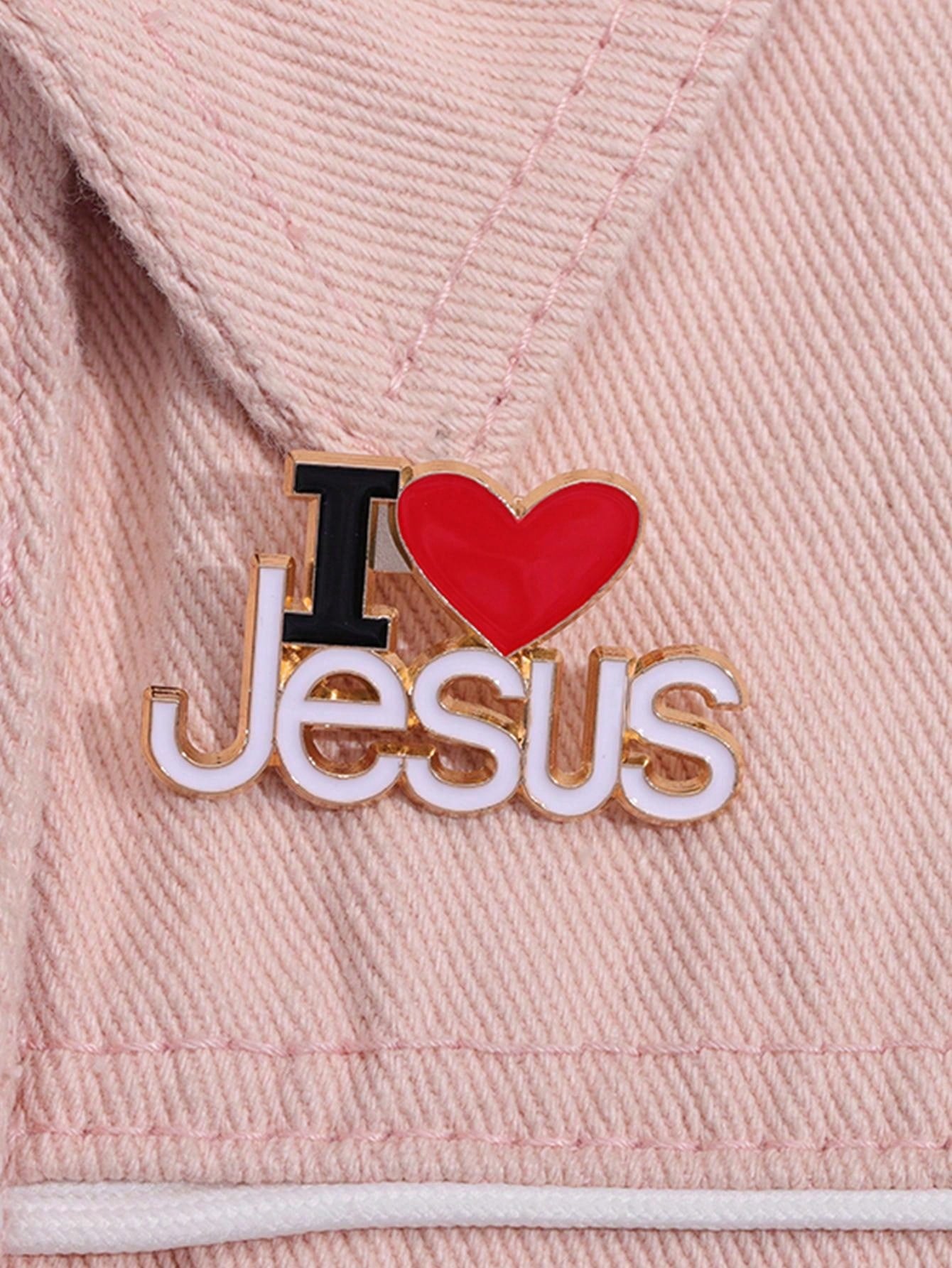 I Love Jesus Enamel Pin, Heart Christian Love Faith 💜