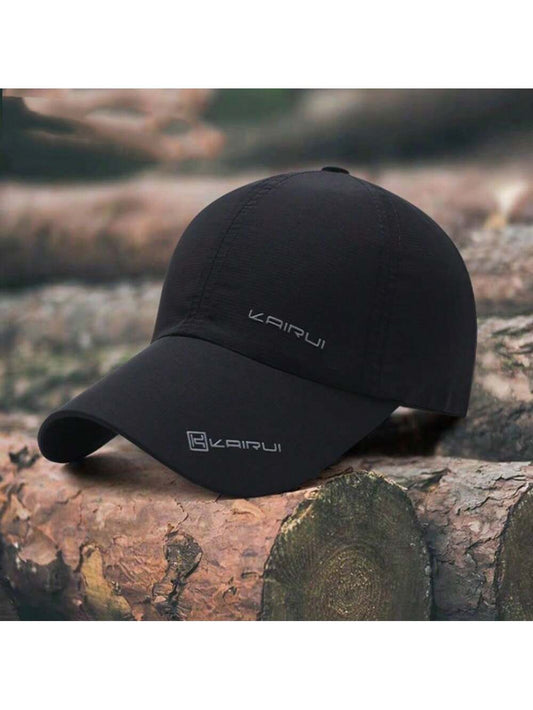 Men's Black Baseball Cap, Lightweight Quick-drying Outdoor Sun Protection Cap Hat 🔥