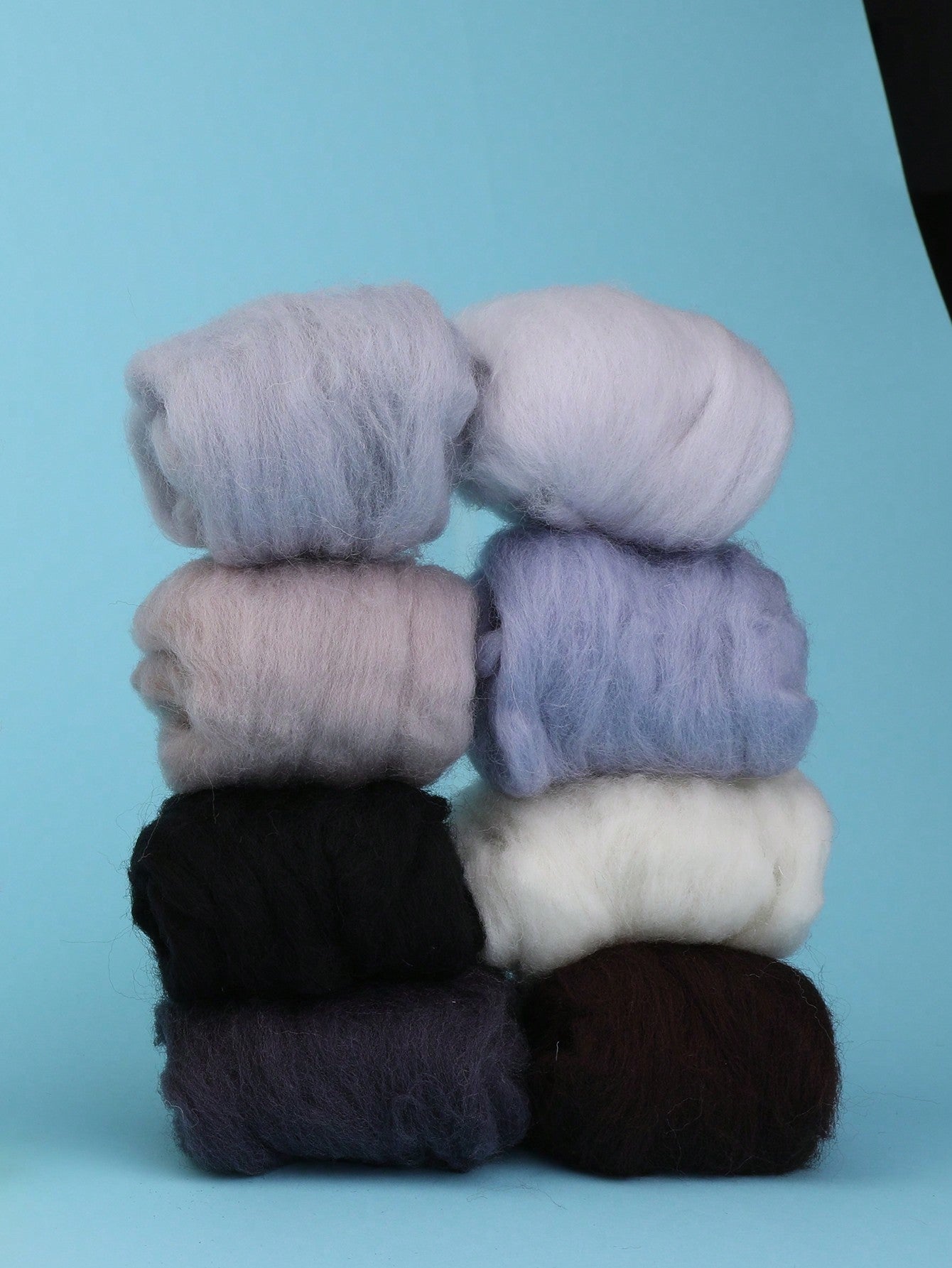 8 Colors Natural Wool Yarn DIY 80g Lot Felt Wool Roving Yarn 10g/color for Crafting 💜