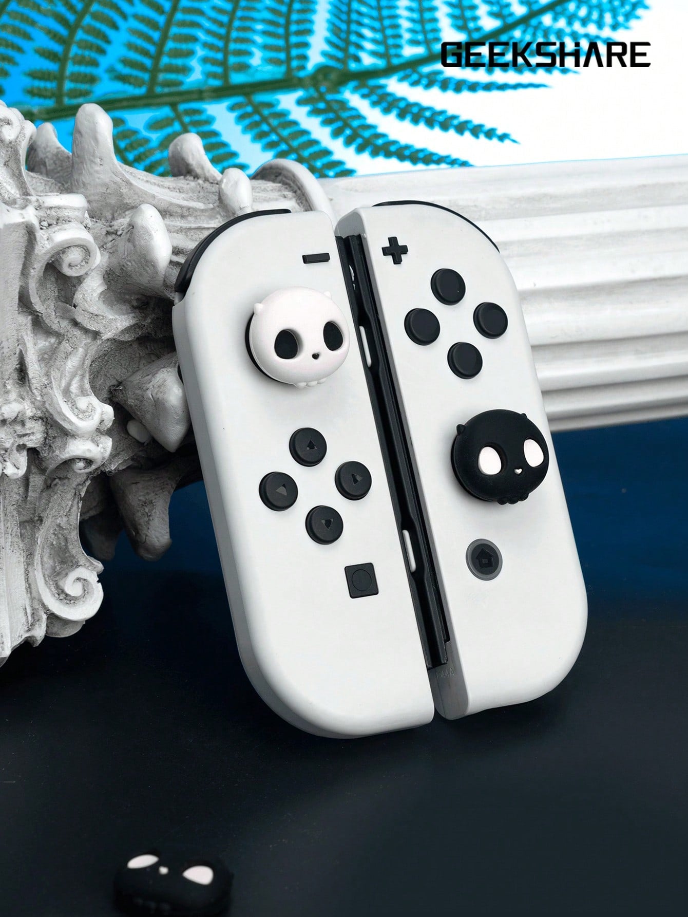 Skull Themed Video Game Accessories Button Cover 4 PC Set Compatible w Switch/Oled/Lite 💜
