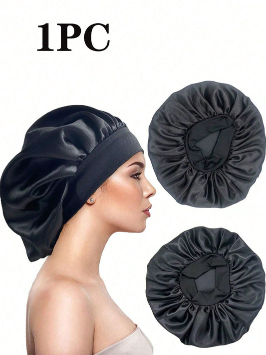 Women's Satin Solid Color Sleep Cap, Night Sleep Hat, Hair Care Cap, Unisex Hat 🔥