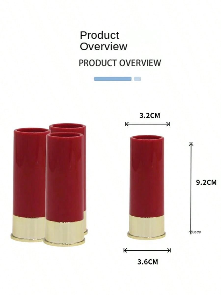 Novelty Cartridge 4Pc/Set Gift Set, 12 Gauge Shell Shotgun Themed Shot Glasses 💜