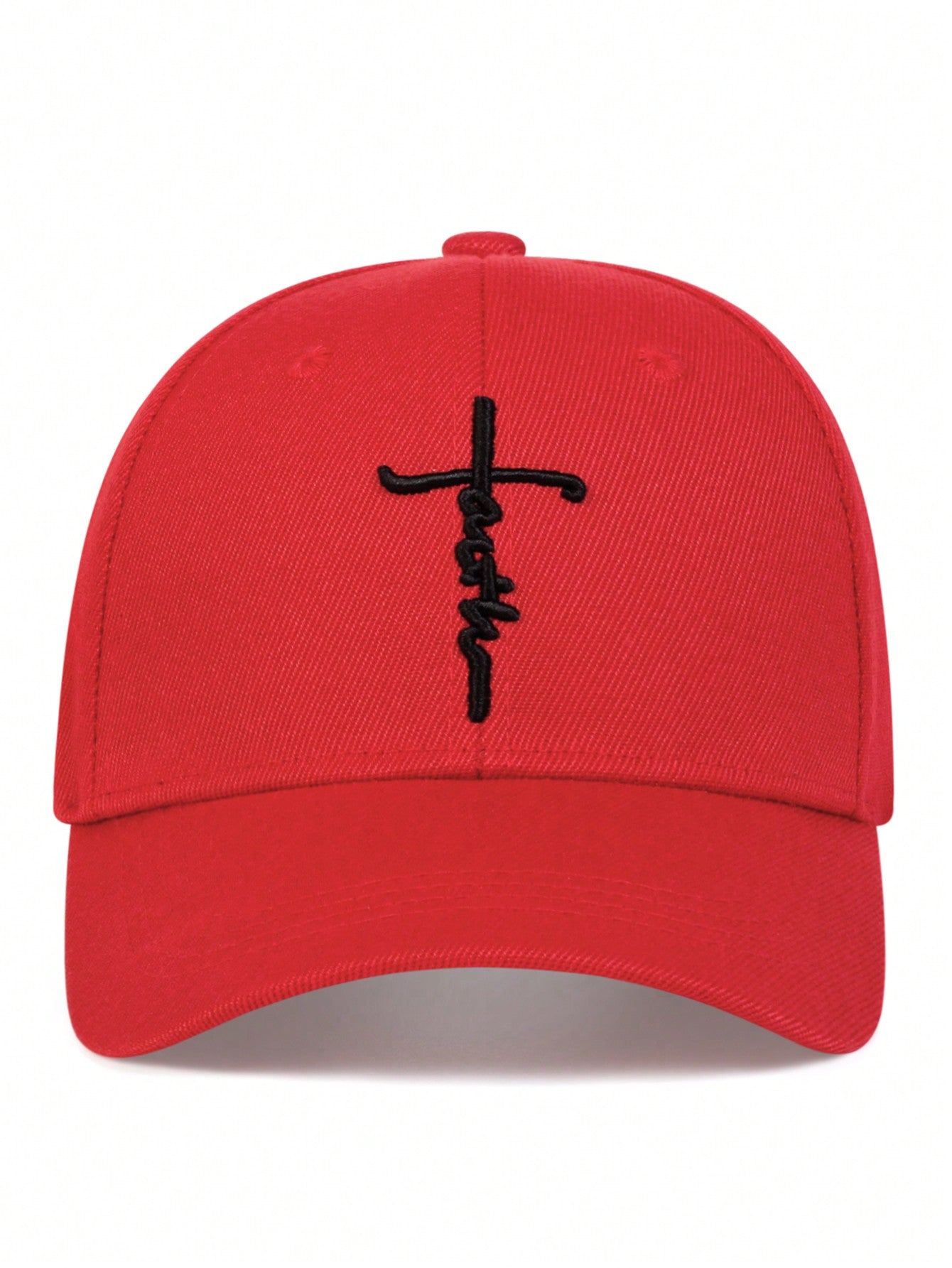 Men's Faith Letter Embroidery Baseball Sun-proof Adjustable Cap Hat 💜