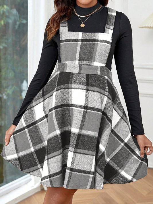 Ohhh Baby Maternity Plaid Back Crossed Dress 🔥