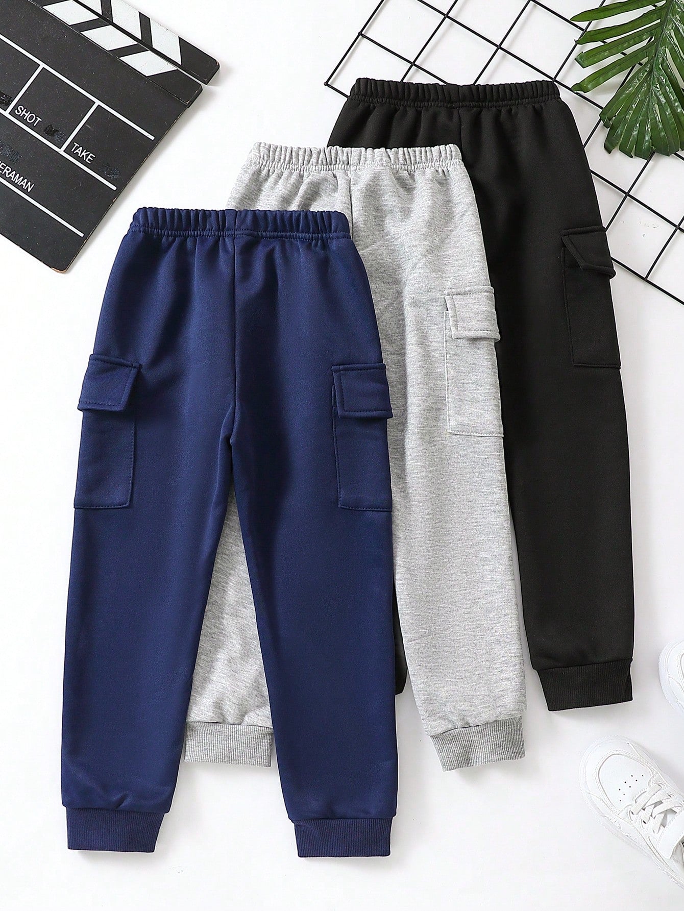 Little Boys 3 PC Set Solid Comfortable Casual Side Pocket Sweatpants SZ 4Y-7Y 💜