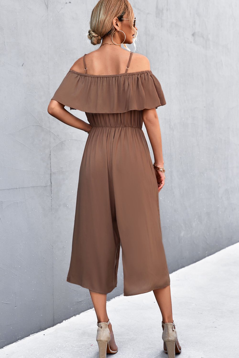 Women's Spaghetti Strap Layered Jumpsuit