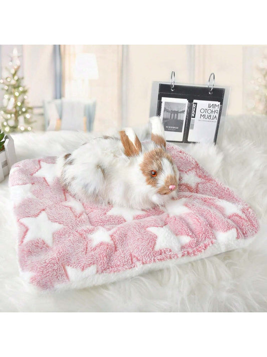 Thickened Warm Coral Fleece Washable Bedding Pad for Hamster, Rabbit, Mouse, Hedgehog, and More 🔥