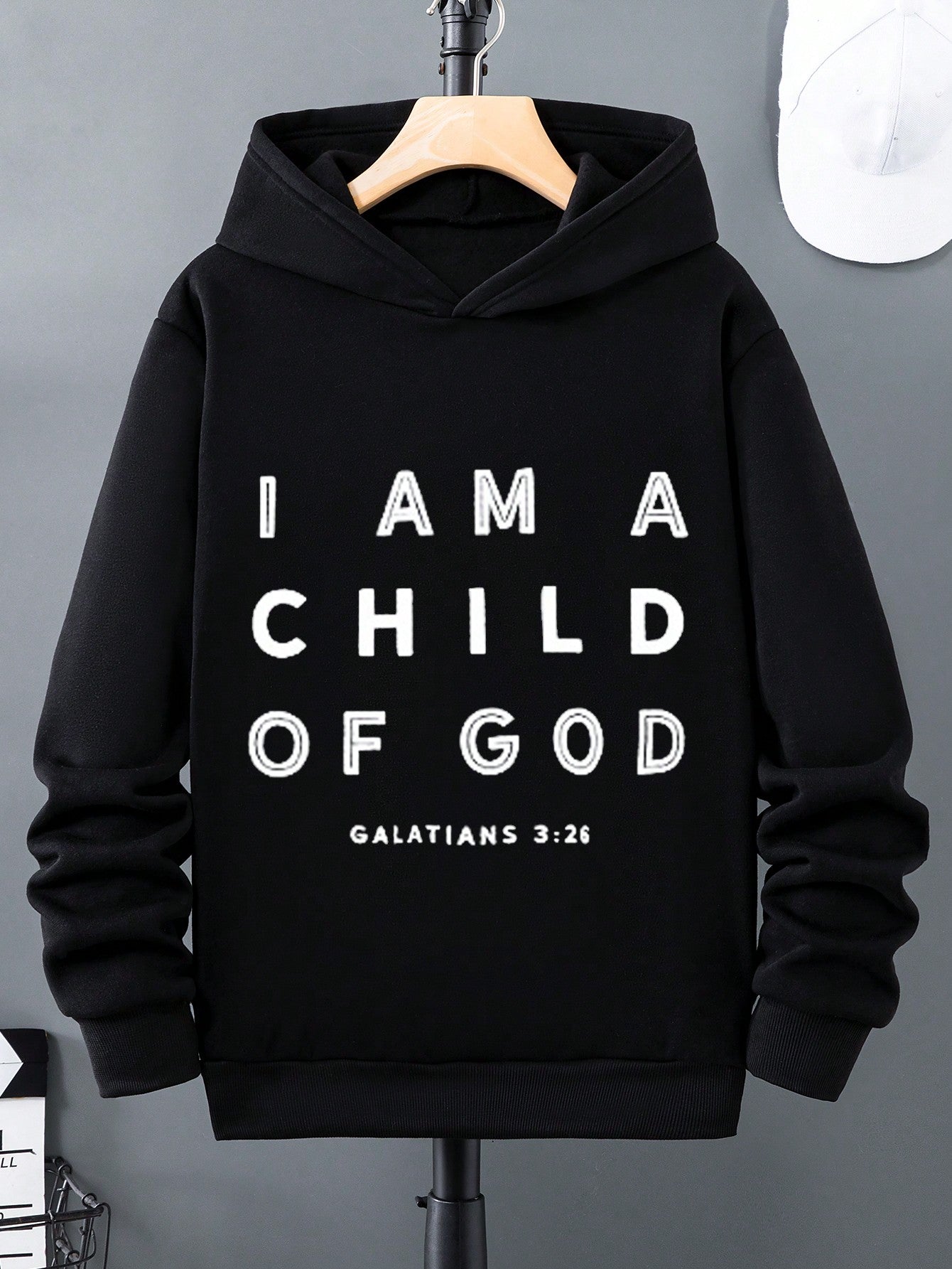 Little Boys' CHILD OF GOD Long Sleeve Black Sweatshirt SZ 8Y-12Y 💜