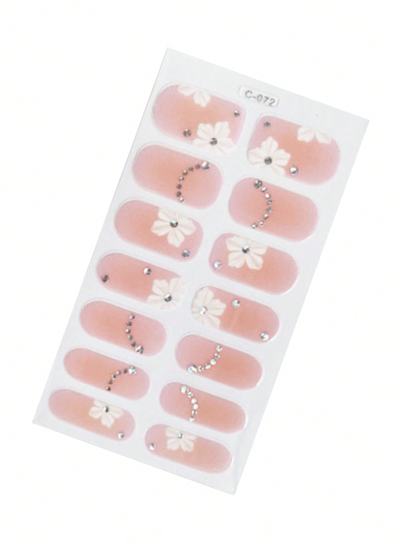 Beauty from Beyond Daisy Nail Sticker 3d Nail Polish Film Long-lasting Pink Glitter Half Transparent 1 Sheet Nail Decals 🔥