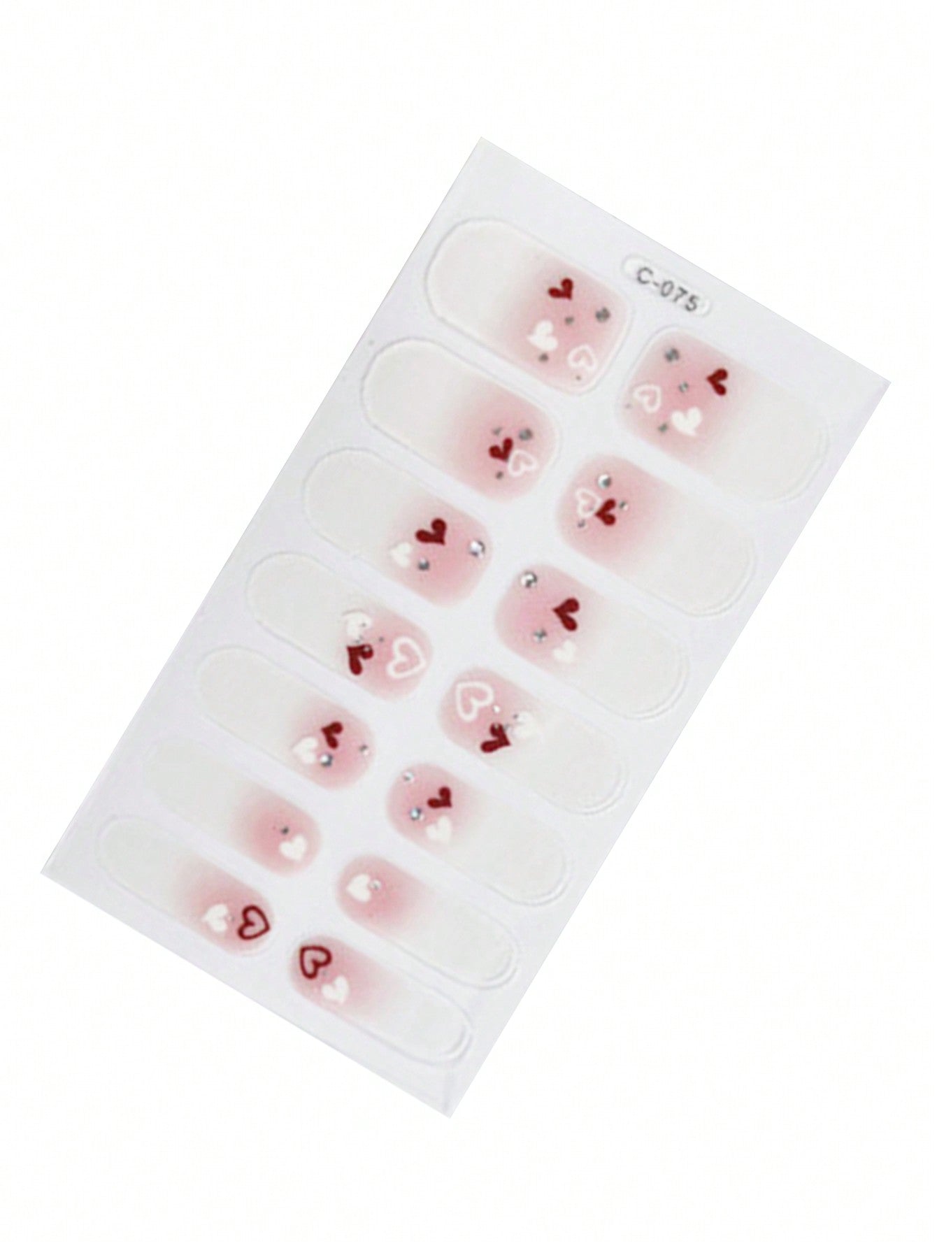 Beauty from Beyond Daisy Nail Sticker 3d Nail Polish Film Long-lasting Pink Glitter Half Transparent 1 Sheet Nail Decals 🔥
