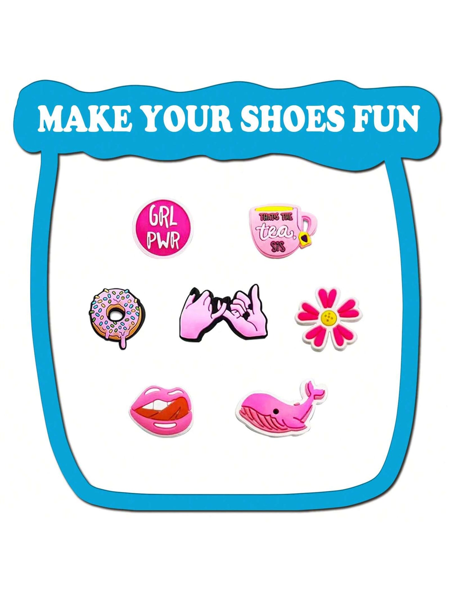 38 PC Set Cute Pink Series Shoe Charms For Croc Sandals, PVC Shoe Decoration Accessories 🔥