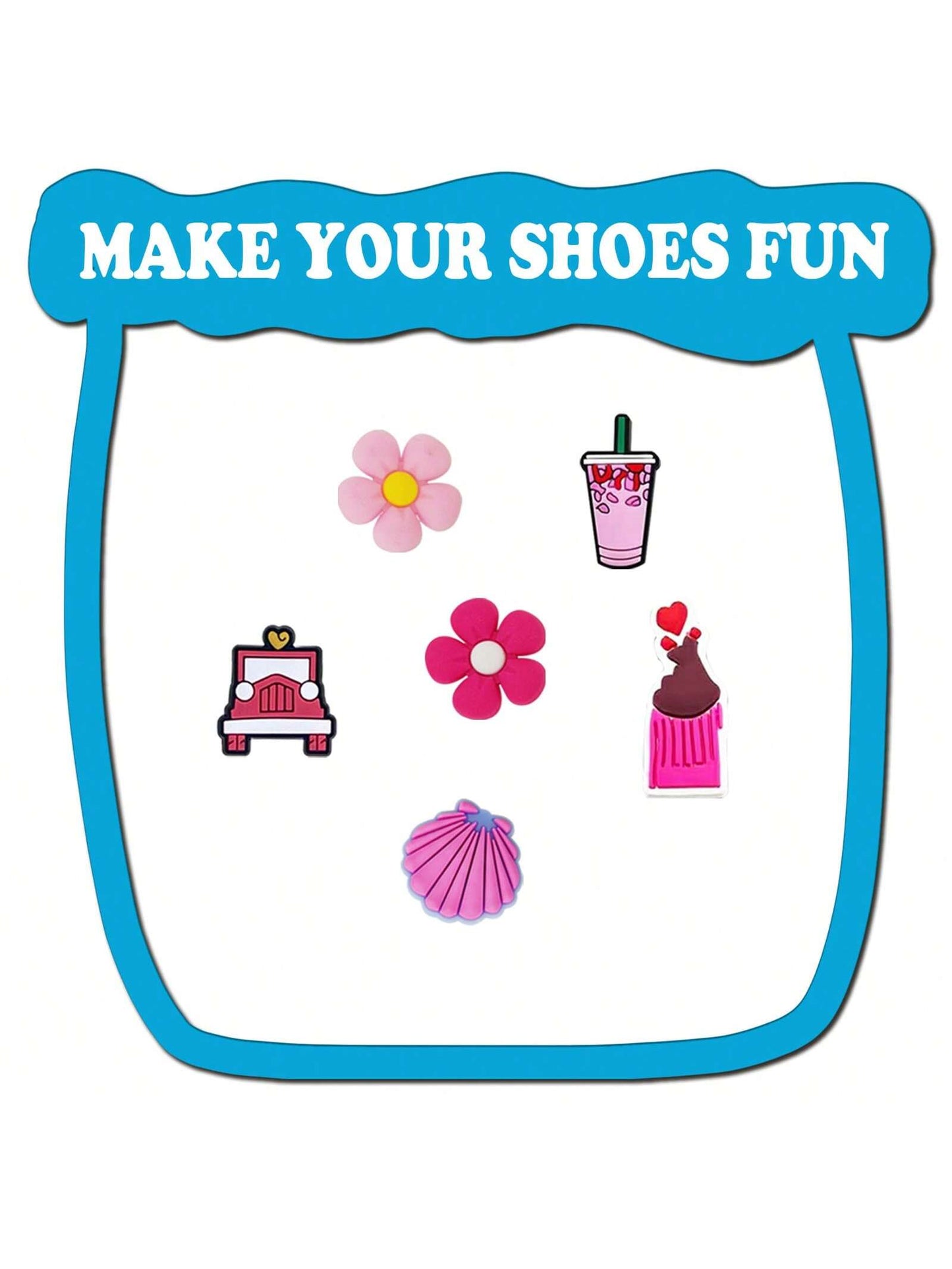 38 PC Set Cute Pink Series Shoe Charms For Croc Sandals, PVC Shoe Decoration Accessories 🔥