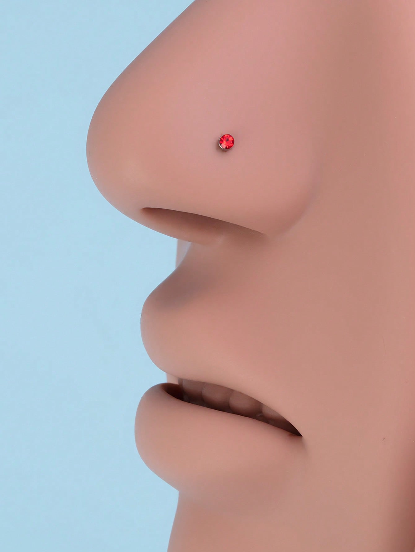 60pc Stainless Steel Crystal Gem Nose Stud, Unisex Nose Piercing Set 🔥