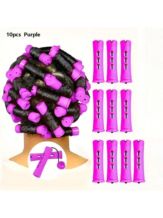 10pc DIY Long Perm Rods Hair Perm Rods Plastic Wave Rods, Curling Roller Hair Styling Hairdressing Tools 🔥