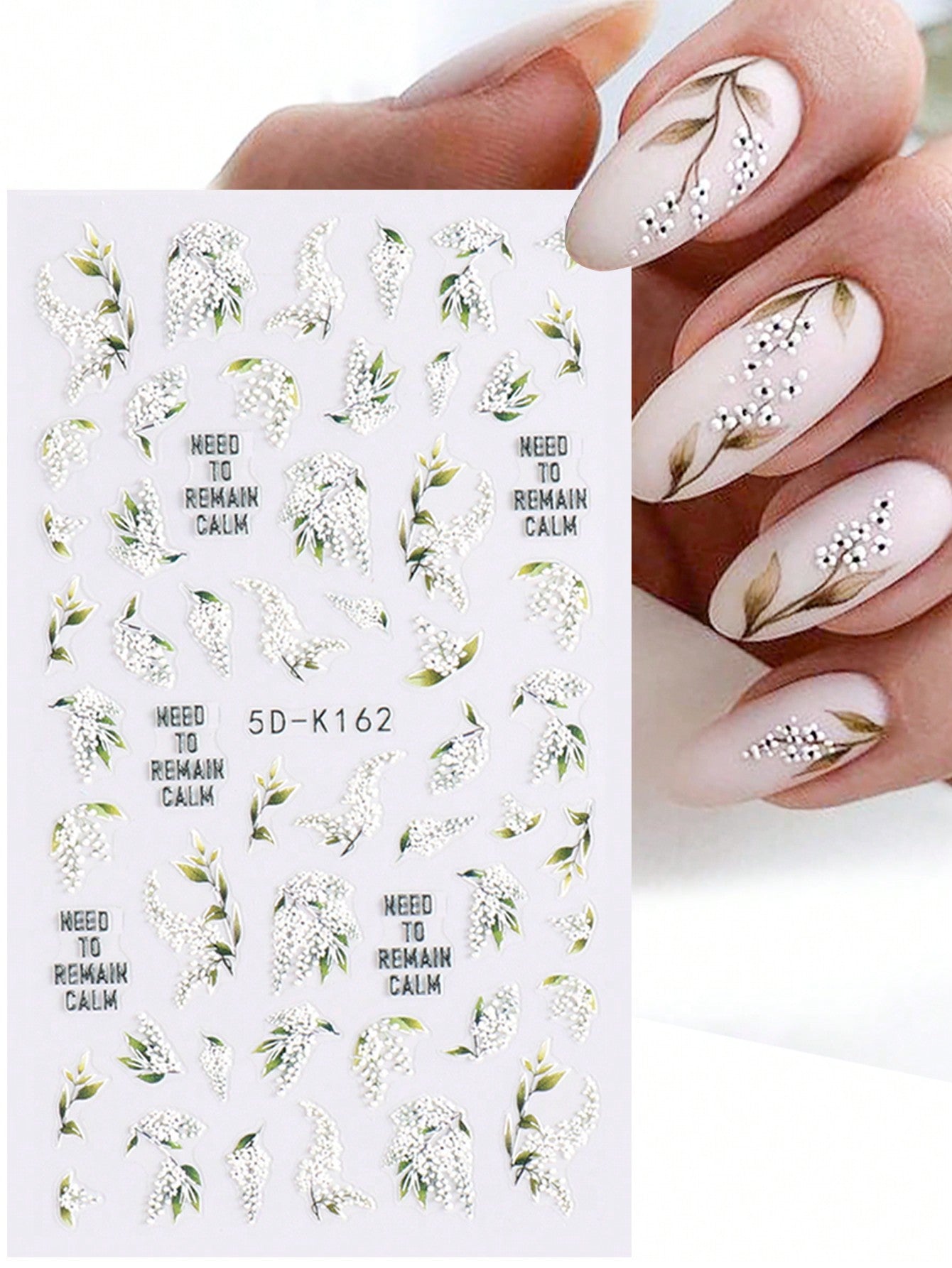 Beauty from Beyond 1 Sheet 5D Floral Mimosa Textured Nail Sticker Decal 🔥
