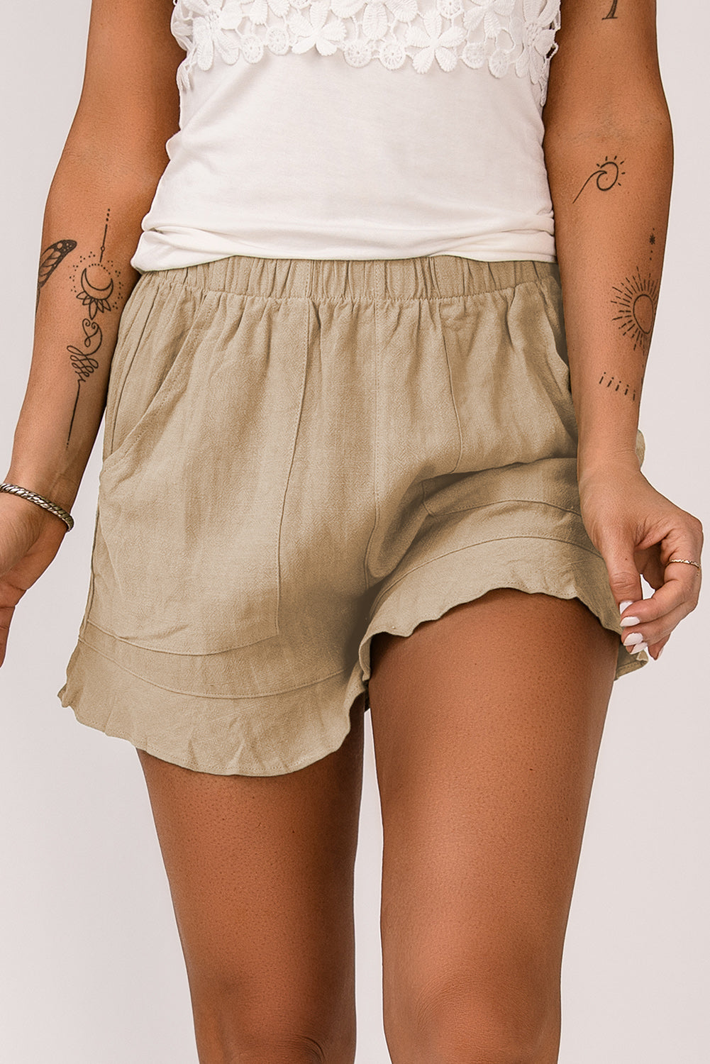 Women's Candace Elastic Waist Pocketed Shorts