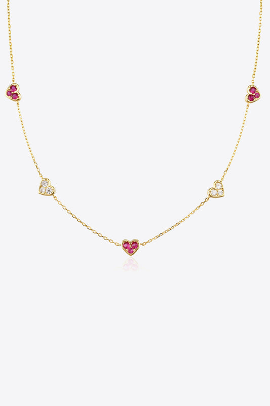 AnastaciaRae Inlaid Zircon Heart Necklace
