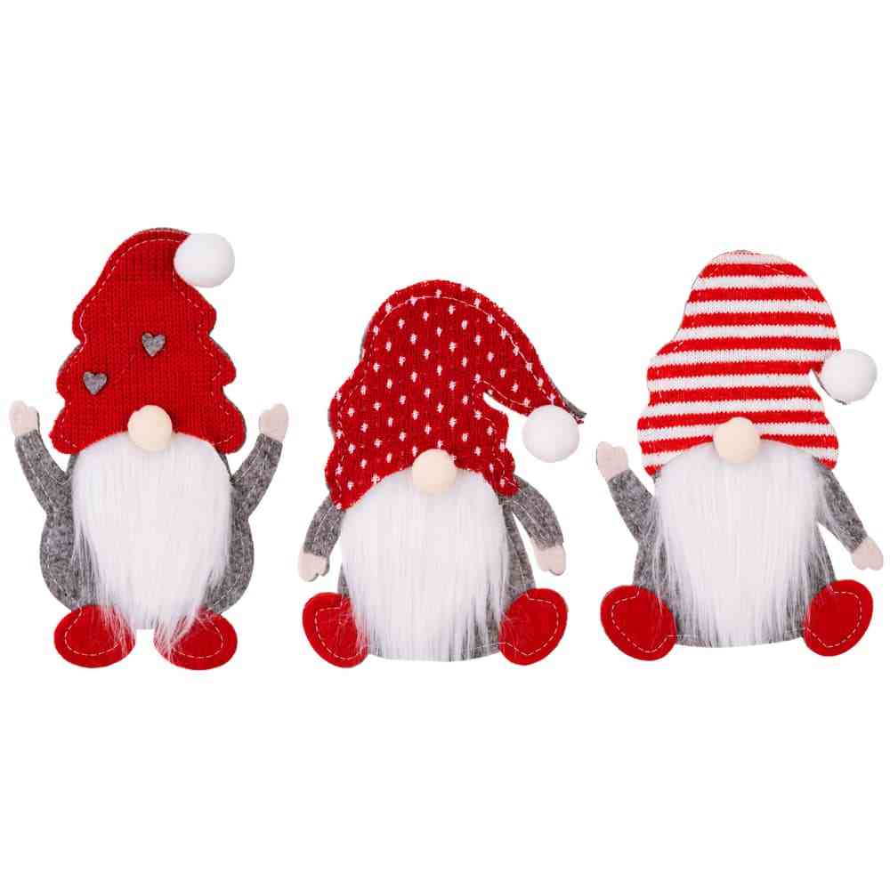 Christmas 3-Piece Faceless Gnome Cutlery Holders