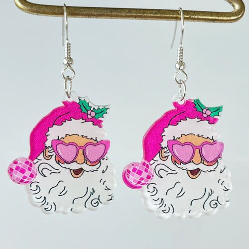 Christmas Geometric Shape Acrylic Dangle Earrings