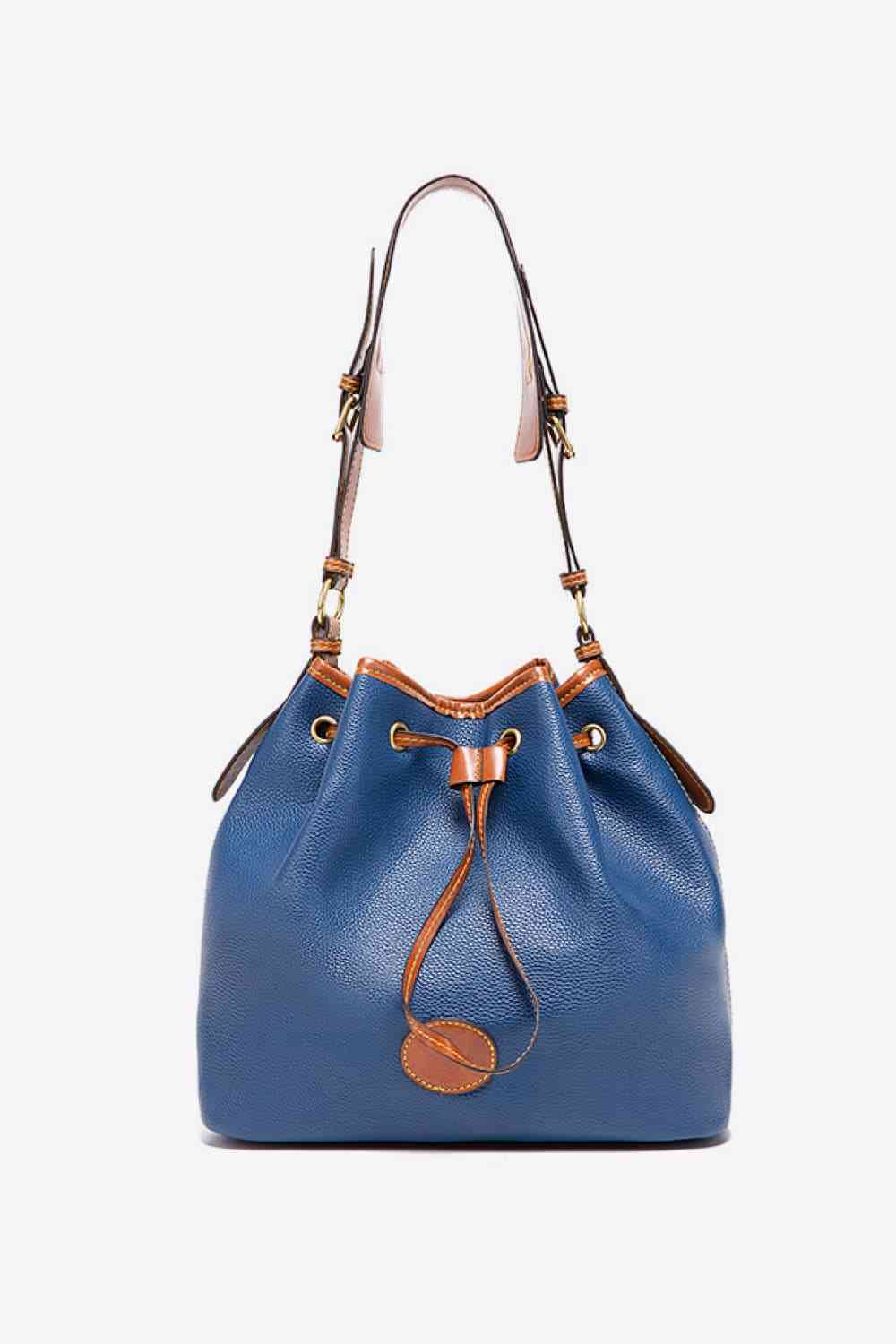 Hannah PU Drawstring Medium Bucket Bag