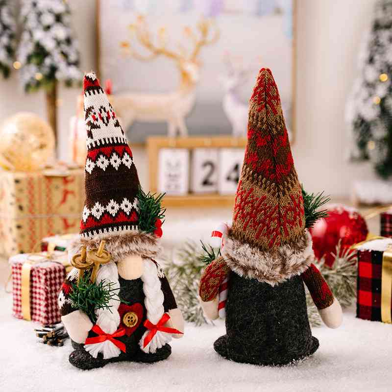 Winter Christmas Pointed Hat Faceless Gnome