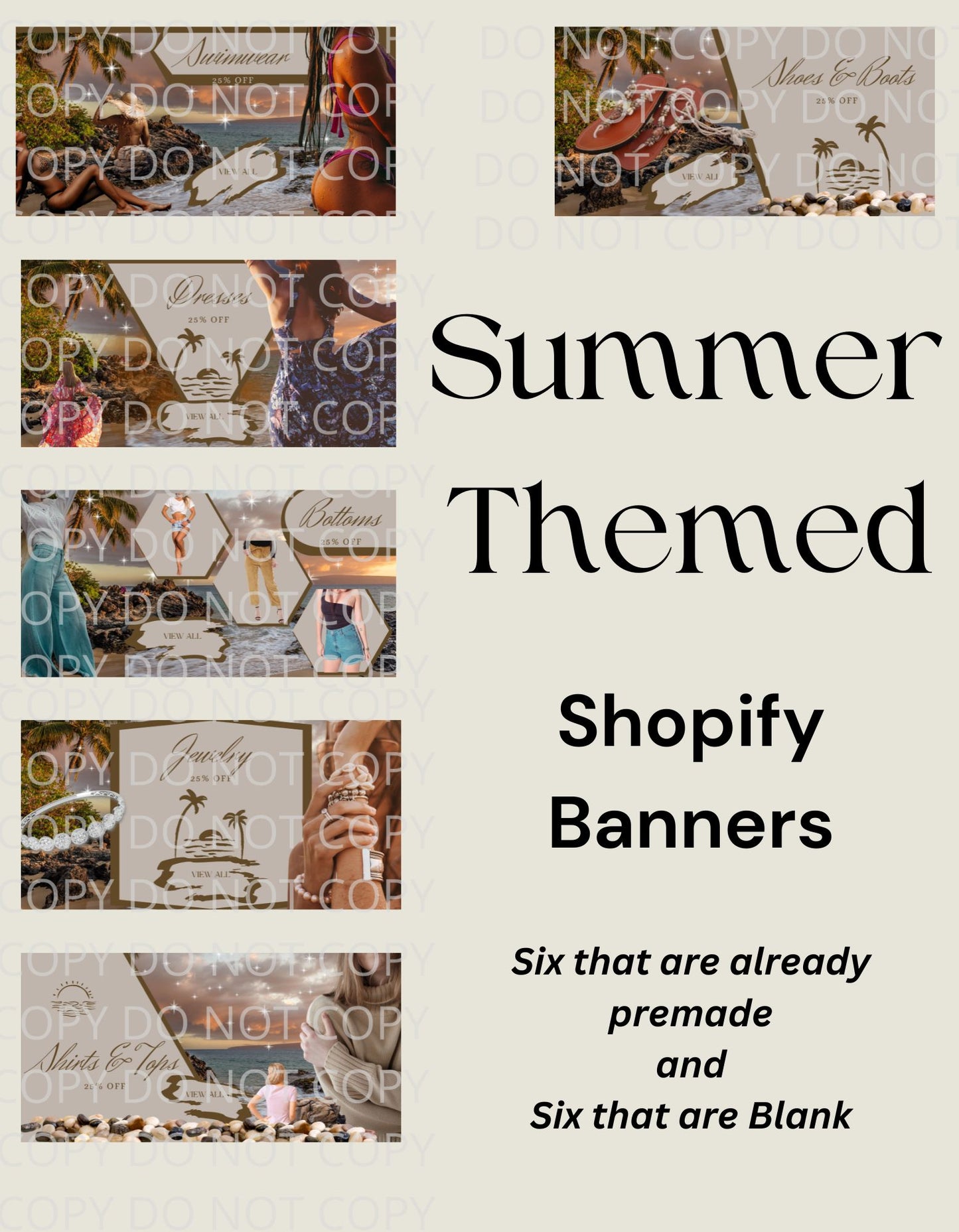 BGShop 7 Themed, Blank and Reg Digital Banners for Blog Posts | PNG JPG SVG