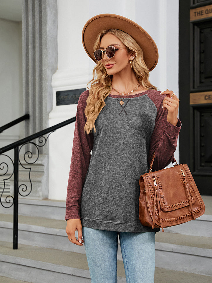 Full Size Round Neck Raglan Sleeve T-Shirt