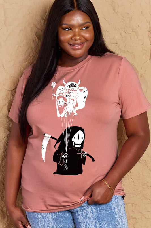 Malibu Dreams Simply Love Full Size Death Graphic T-Shirt