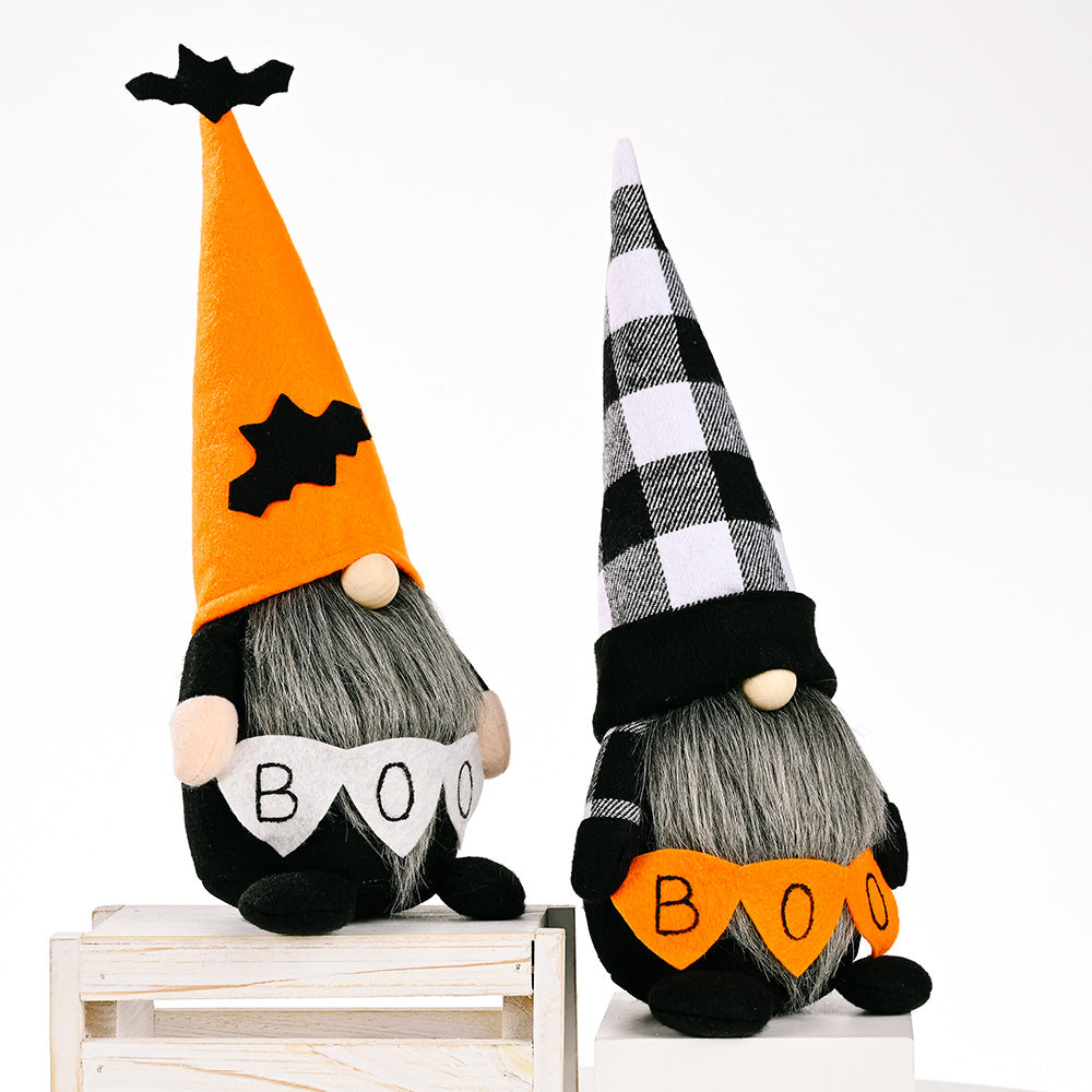 Halloween BOO Pointed Hat Faceless Gnome